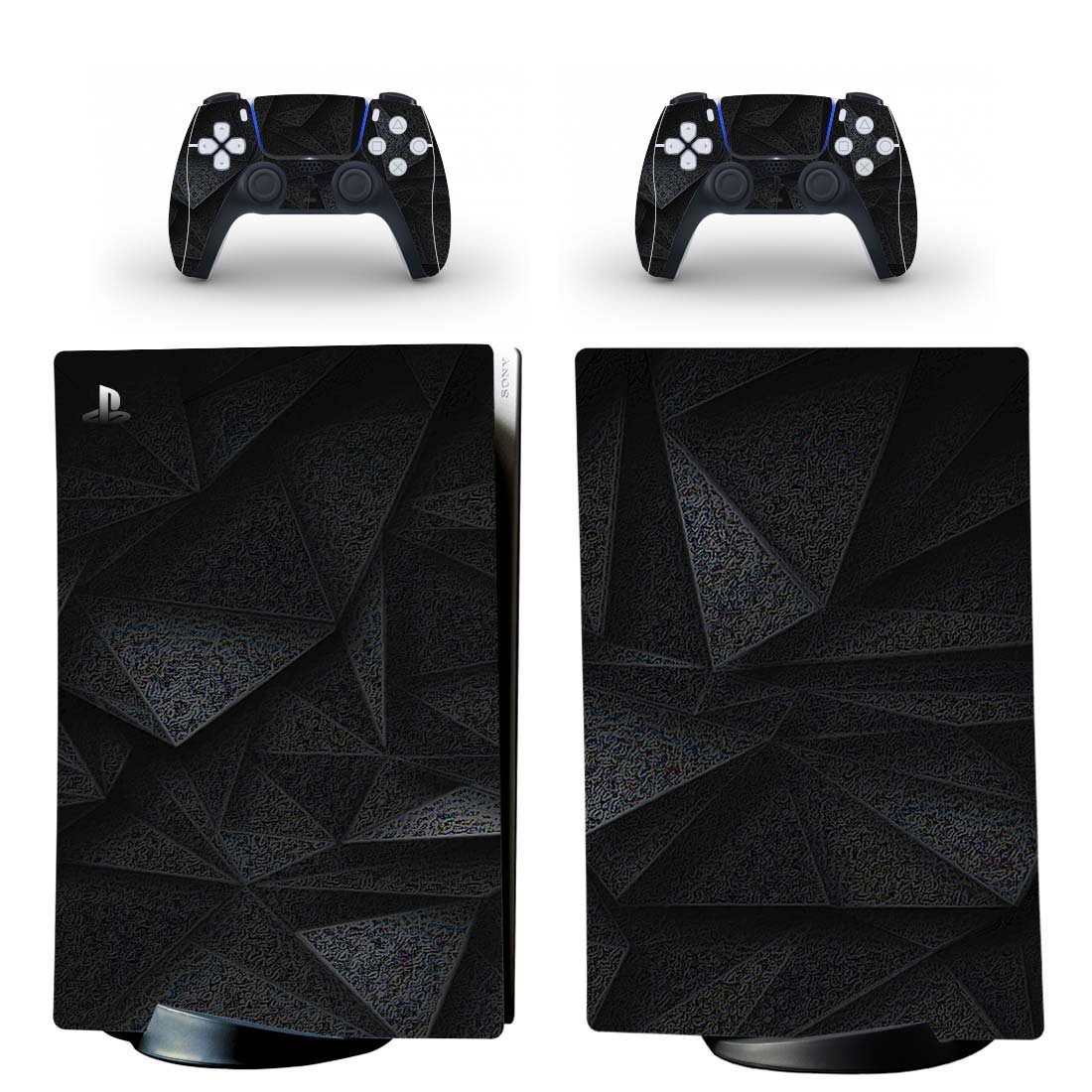Geometric Texture decal skin for PS5 digital Console with 2 Controllers