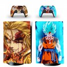Dragon Ball decal skin for PS5 digital Console with 2 Controllers