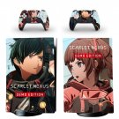 SCARLET NEXUS decal skin for PS5 digital Console with 2 Controllers
