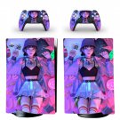 Retro Punk Anime decal skin for PS5 digital Console with 2 Controllers