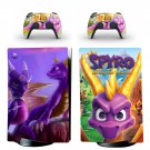 Spyro the dragon decal skin for PS5 digital Console with 2 Controllers