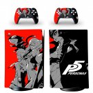 Persona 5 decal skin for PS5 digital Console with 2 Controllers