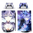 Anime Neptunia decal skin for PS5 digital Console with 2 Controllers