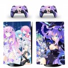Anime Neptunia decal skin for PS5 digital Console with 2 Controllers