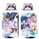 Anime Neptunia decal skin for PS5 digital Console with 2 Controllers