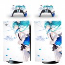 Hatsune Miku decal skin for PS5 digital Console with 2 Controllers