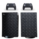 Metal Texture decal skin for PS5 digital Console with 2 Controllers