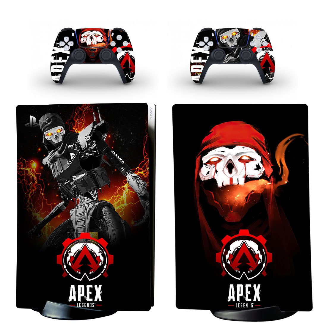 Apex Legends decal skin for PS5 digital Console with 2 Controllers