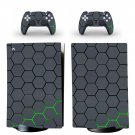 Geometric Texture decal skin for PS5 digital Console with 2 Controllers