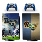 Los Angeles Rams decal skin for PS5 digital Console with 2 Controllers