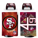 San Francisco 49ers decal skin for PS5 digital Console with 2 Controllers