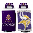 Minnesota Vikings decal skin for PS5 digital Console with 2 Controllers