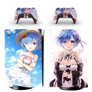 Date A Live decal skin for PS5 digital Console with 2 Controllers
