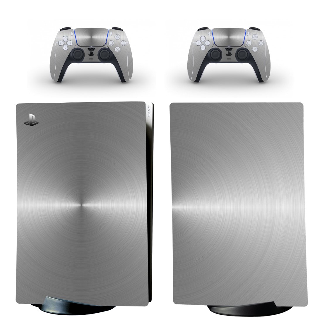 Solid Color decal skin for PS5 digital Console with 2 Controllers