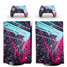 Digital Texture decal skin for PS5 digital Console with 2 Controllers