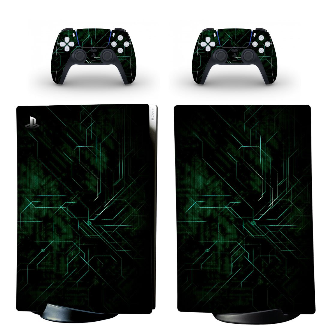 Digital Texture decal skin for PS5 digital Console with 2 Controllers