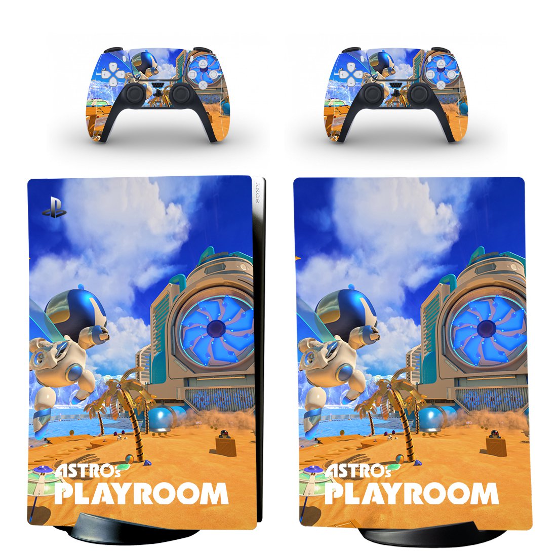 Astro's Playroom decal skin for PS5 digital Console with 2 Controllers
