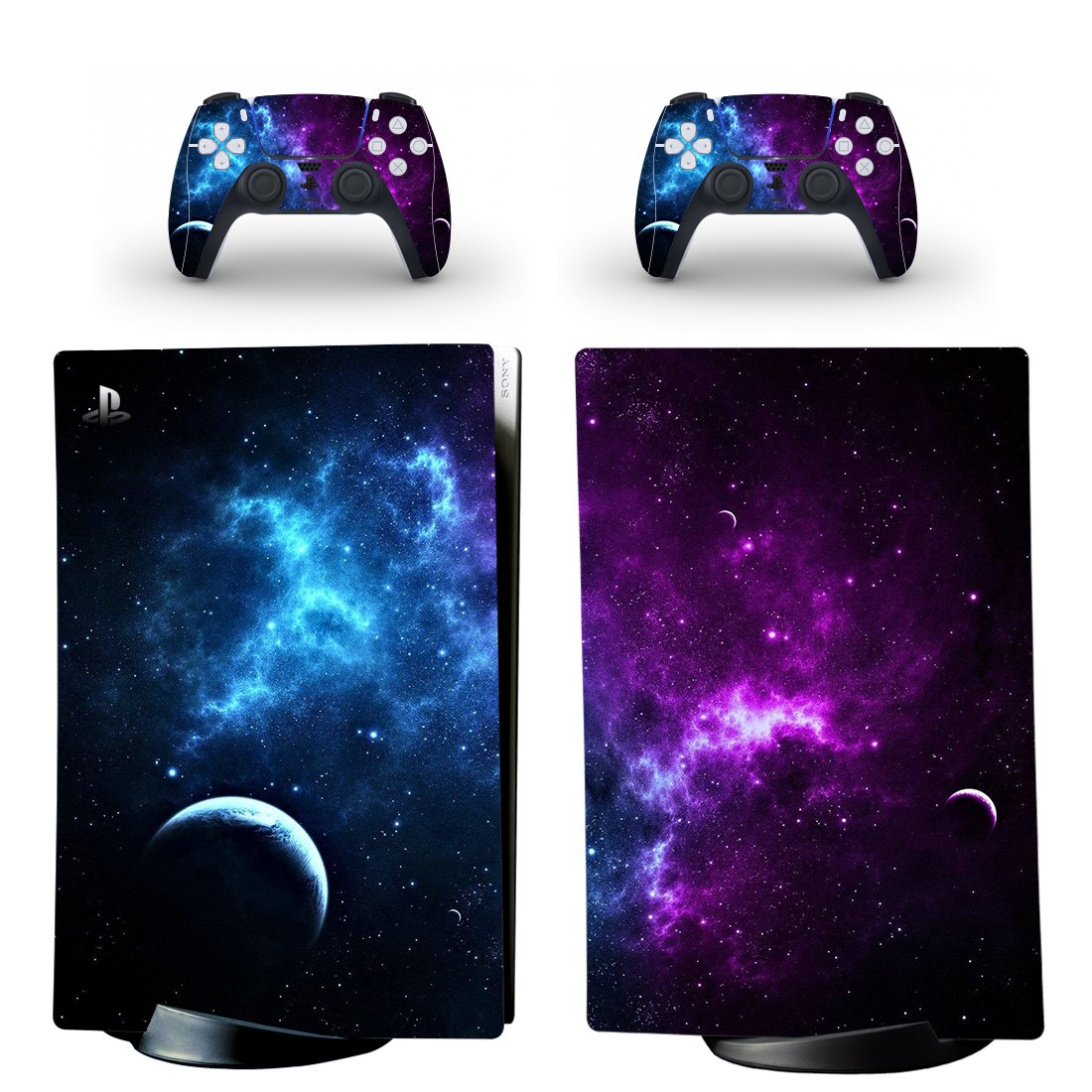 Sky Texture decal skin for PS5 digital Console with 2 Controllers
