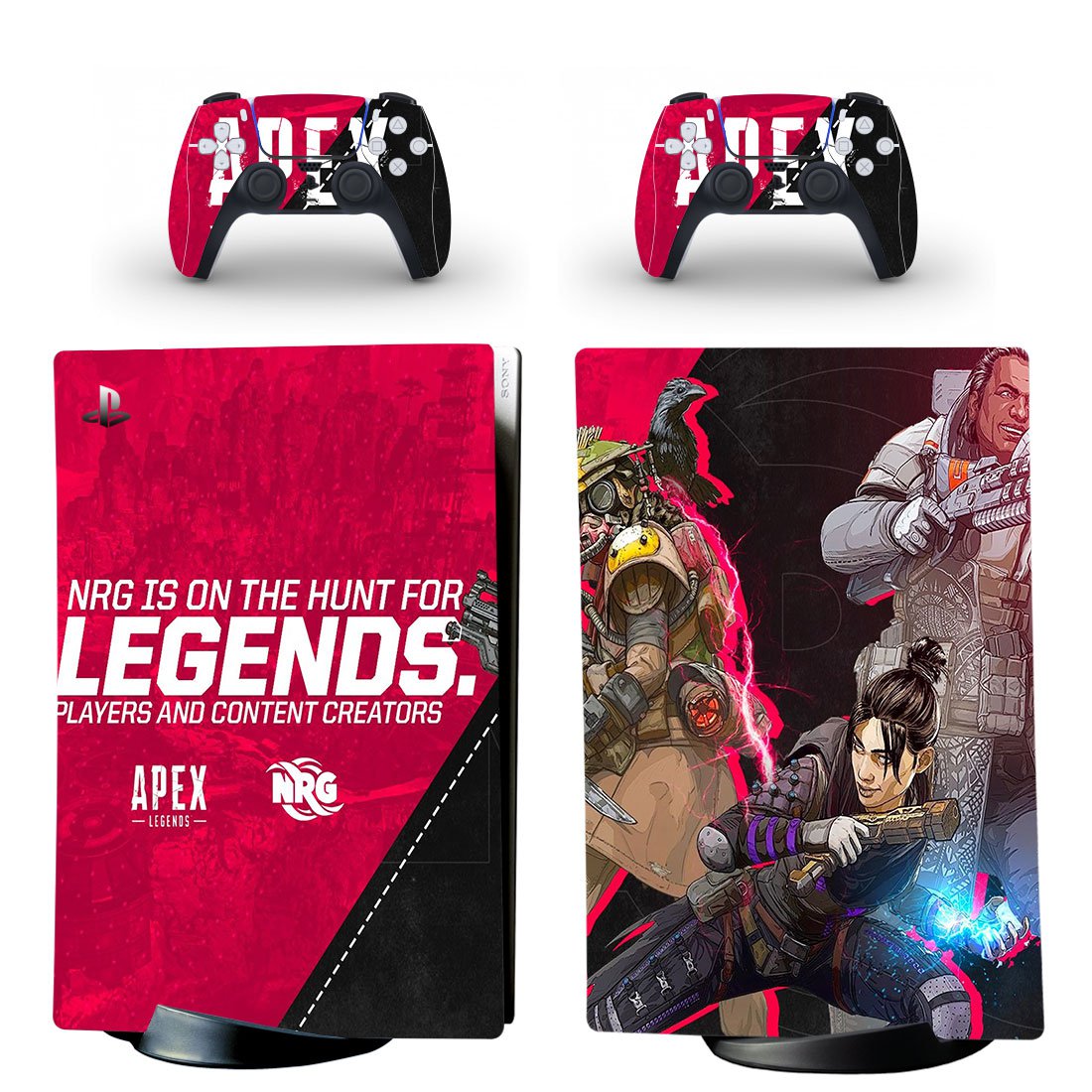 Apex Legends decal skin for PS5 digital Console with 2 Controllers