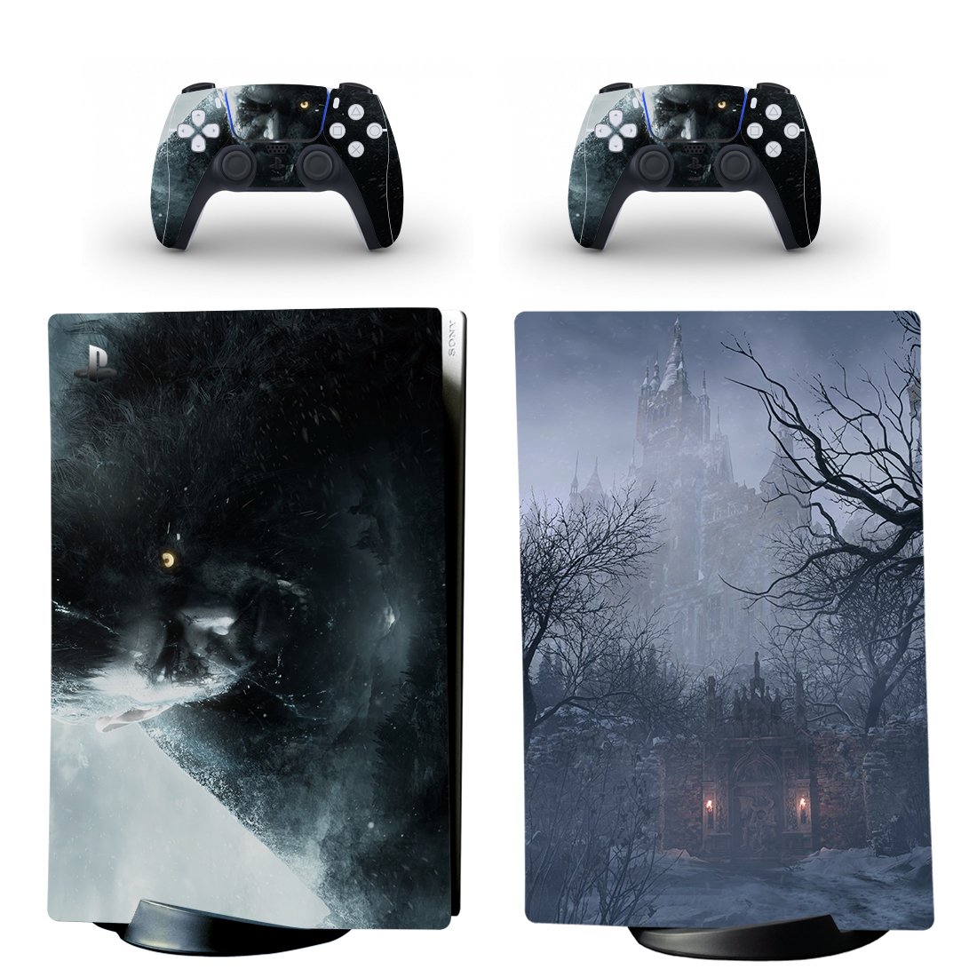 Resident Evil decal skin for PS5 digital Console with 2 Controllers