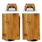 Wood Texture decal skin for PS5 digital Console with 2 Controllers