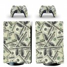 Dollar Texture decal skin for PS5 digital Console with 2 Controllers