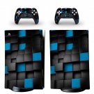 Cube Texture decal skin for PS5 digital Console with 2 Controllers