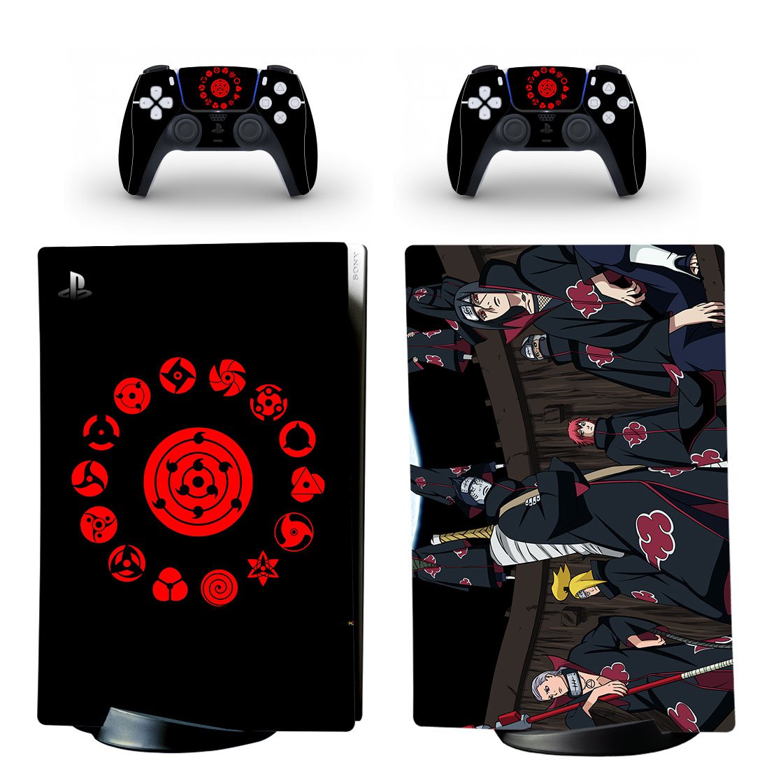 Naruto decal skin for PS5 digital Console with 2 Controllers