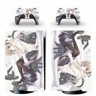 Anime decal skin for PS5 digital Console with 2 Controllers