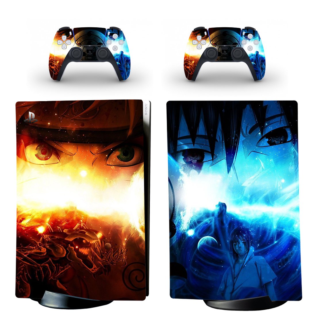 Naruto decal skin for PS5 digital Console with 2 Controllers