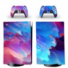 Digital Texture decal skin for PS5 digital Console with 2 Controllers