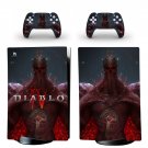 Diablo decal skin for PS5 digital Console with 2 Controllers