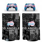 LA Clippers decal skin for PS5 digital Console with 2 Controllers