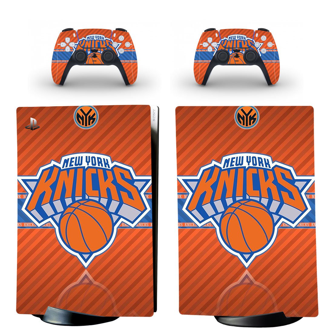 New York Knicks decal skin for PS5 digital Console with 2 Controllers
