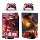 Spiderman decal skin for PS5 disc Console with 2 Controllers