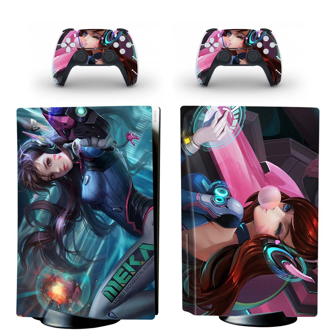 Overwatch decal skin for PS5 disc Console with 2 Controllers