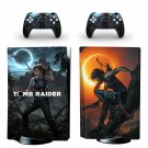 Tomb Raider decal skin for PS5 disc Console with 2 Controllers