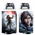 Tomb Raider decal skin for PS5 disc Console with 2 Controllers