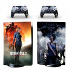 Resident Evil 3 decal skin for PS5 disc Console with 2 Controllers