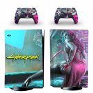 Cyberpunk 2077 decal skin for PS5 disc Console with 2 Controllers