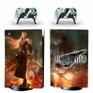 Final Fantasy 7 decal skin for PS5 disc Console with 2 Controllers