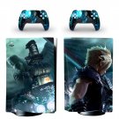 Final Fantasy 7 decal skin for PS5 disc Console with 2 Controllers