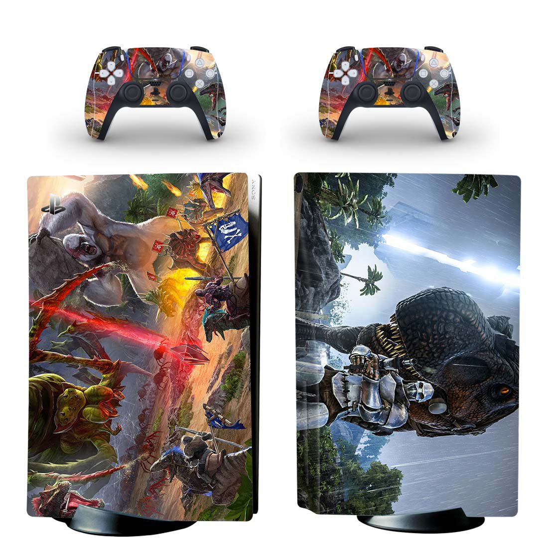 Ark Survival Evolved decal skin for PS5 disc Console with 2 Controllers