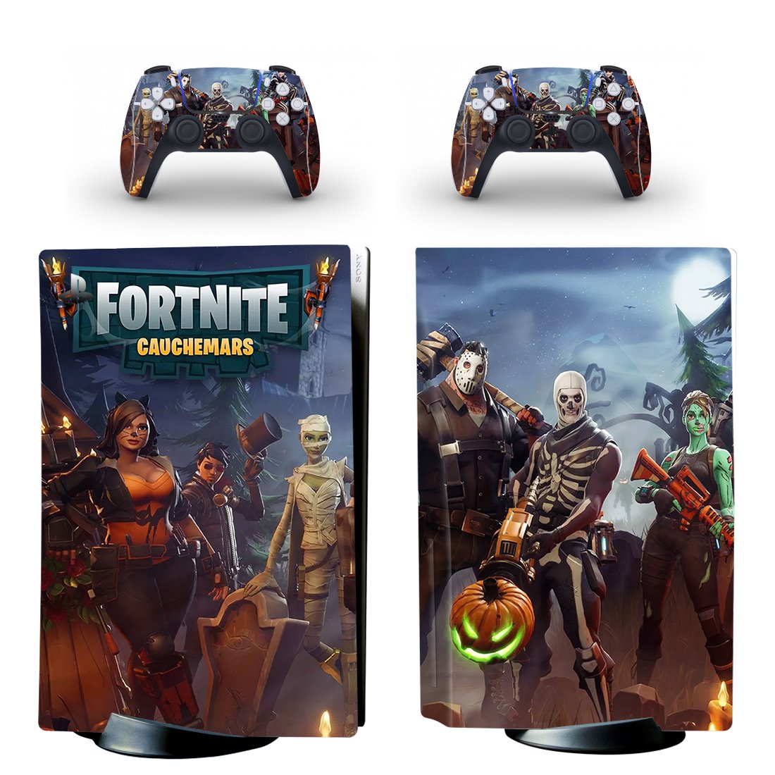 Fortnite decal skin for PS5 disc Console with 2 Controllers