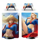 Super Woman decal skin for PS5 disc Console with 2 Controllers