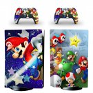 Super Mario decal skin for PS5 disc Console with 2 Controllers
