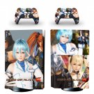 Dead or Alive 6 decal skin for PS5 disc Console with 2 Controllers