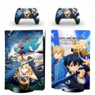 Sword Art Online decal skin for PS5 disc Console with 2 Controllers