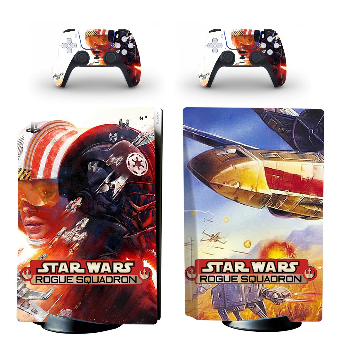 Star Wars decal skin for PS5 disc Console with 2 Controllers