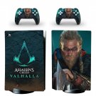 Assassin's Creed Valhalla decal skin for PS5 disc Console with 2 Controllers